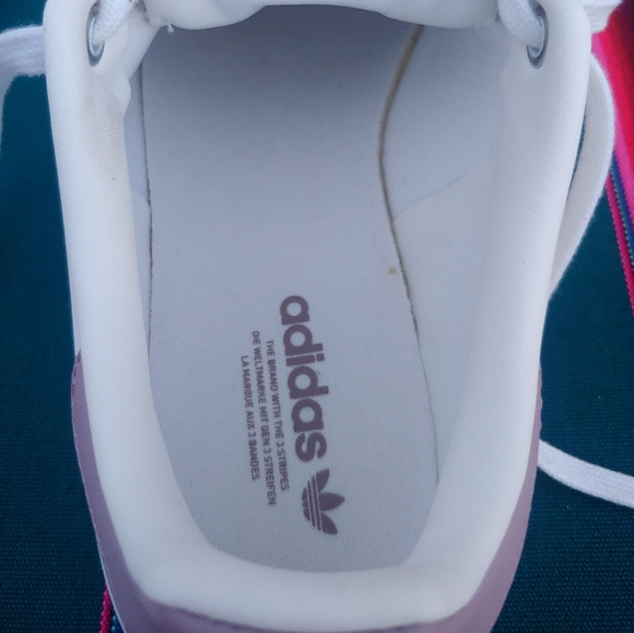 Adidas Stan Smith Women'sWhite and Lavender Sneakers Size 7.5 - Picture 9 of 17